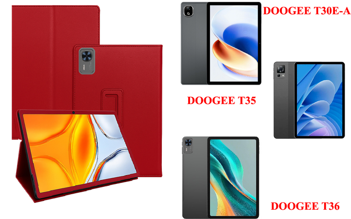 Чехол-подставка CRAYTON для DOOGEE T30E-A, T35, T36 – стиль, защита и ручная сборка, цвет Красный - Фото 1 Чехол-подставка CRAYTON для DOOGEE T30E-A, T35, T36 – стиль, защита и ручная сборка, цвет Красный - изображение 1