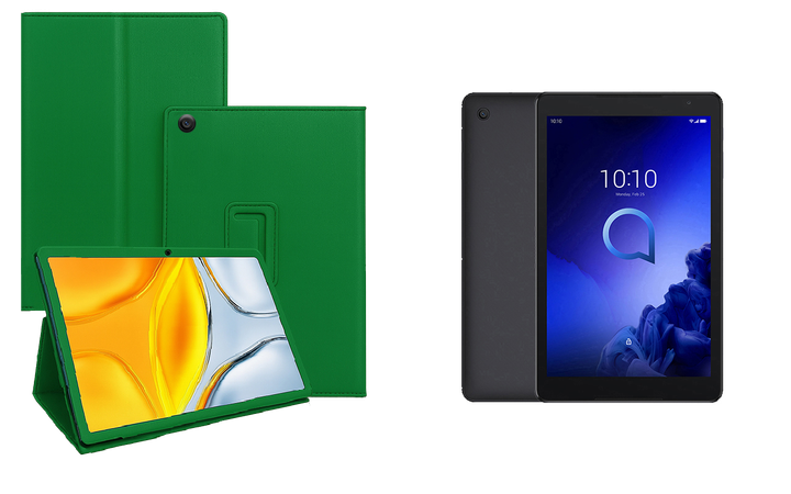 Чехол-подставка CRAYTON для Alcatel 3T 10 (2020) – стиль, защита и ручная сборка, цвет Зеленый тм - Фото 1 Чехол-подставка CRAYTON для Alcatel 3T 10 (2020) – стиль, защита и ручная сборка, цвет Зеленый тм - изображение 1