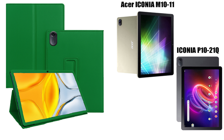 Чехол-подставка CRAYTON для Acer ICONIA M10-11, ICONIA P10-21Q – стиль, защита и ручная сборка, цвет Зеленый тм - Фото 1 Чехол-подставка CRAYTON для Acer ICONIA M10-11, ICONIA P10-21Q – стиль, защита и ручная сборка, цвет Зеленый тм - изображение 1