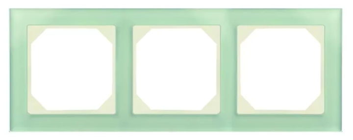 Рамка потрійна Liregus Epsilon Natural matted glass (K14-245-03 E/NG) - зображення 1