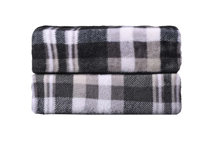 Плед Ardesto Flannel 200х220см серая клетка (ART0102PB) - изображение 6