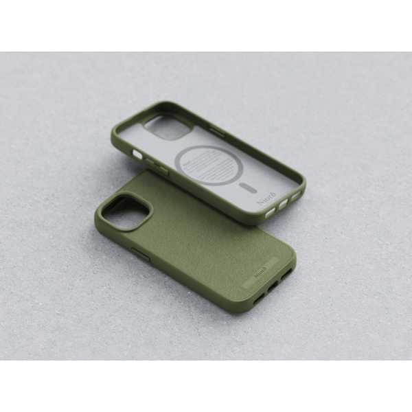 Чохол-накладка Njord Suede MagSafe Case Olive для iPhone 15 (NA51SU06) - зображення 7