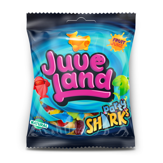 Сластики "Juveland" party SHARKS 85г - Фото 1 Сластики "Juveland" party SHARKS 85г - изображение 1