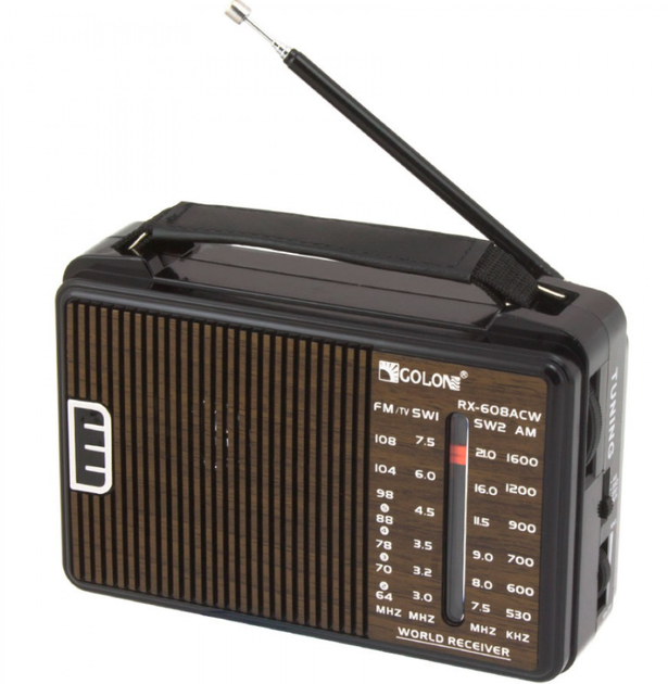 Радиоприемник Golon RX-608ACW AM/FM/TV/SW1-2 5-ти волновой - изображение 4