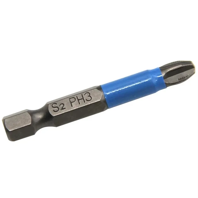 Набор магнитных противоскользящих бит PH2 6шт (PH1 PH2 PH3 PZ1 PZ2 PZ3 - 50мм) blue - изображение 7