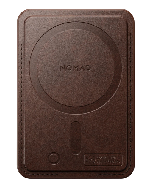 Кожаный кошелек Nomad Mag с Find My Tracking Horween Rustic Brown - изображение 8