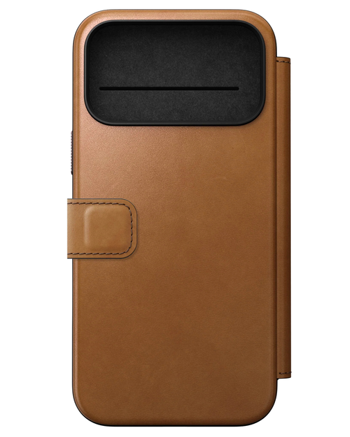 Кожаный чехол-книжка Nomad Modern Folio English Tan для iPhone 17 Pro - изображение 8