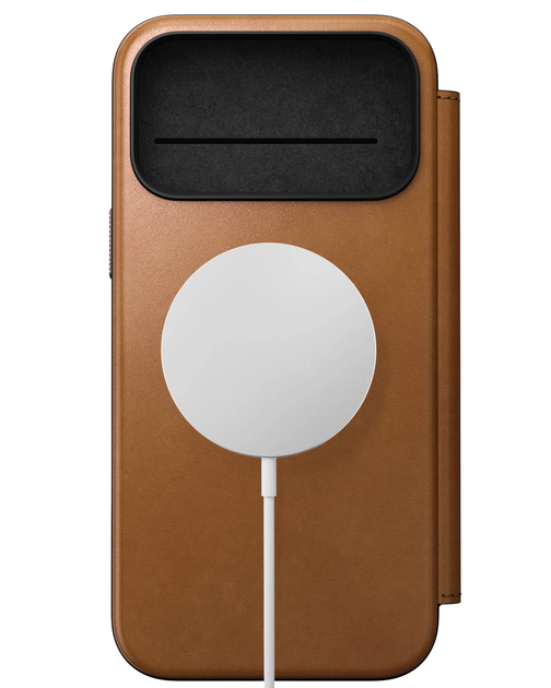 Кожаный чехол-книжка Nomad Modern Folio English Tan для iPhone 17 Pro - изображение 14