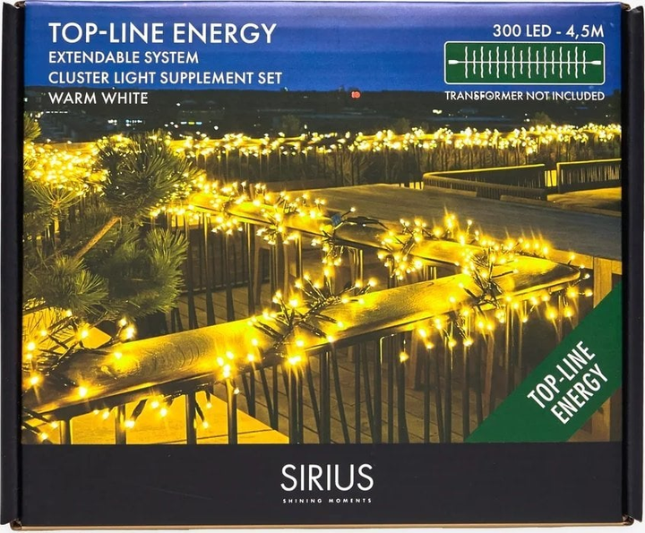 Світлодіодна гірлянда Sirius Top-Line Energy Cluster Supplement set 300 LED 4.5 м (5707310508206) - зображення 1