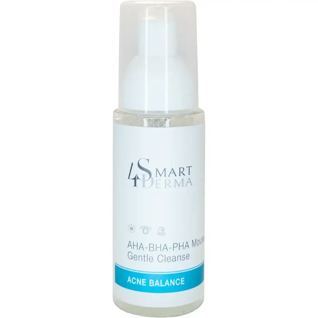 Мультикислотная пенка для жирной и проблемной кожи AHA-BHA-PHA Gentle Cleanse Smart4Derma, 80 мл. - Фото 1 Мультикислотная пенка для жирной и проблемной кожи AHA-BHA-PHA Gentle Cleanse Smart4Derma, 80 мл. - изображение 1