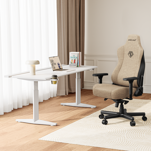 Крісло ігрове Anda Seat Kaiser 3E XL Dark Beige Fabric (AD23YC-XL-09-H-CF-H01) - зображення 9