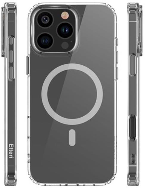 Etui plecki Etteri Color Mag do Apple iPhone 16 Pro Max Grey (GSM190929) - obraz 3