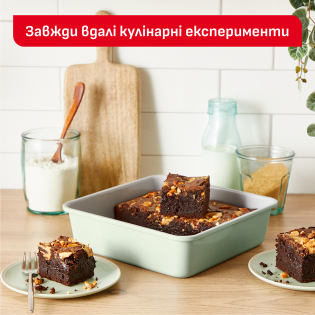 Форма для випічки Tefal Ceramik квадратна (J1755204) - Фото 6 Форма для випічки Tefal Ceramik квадратна (J1755204) - зображення 6