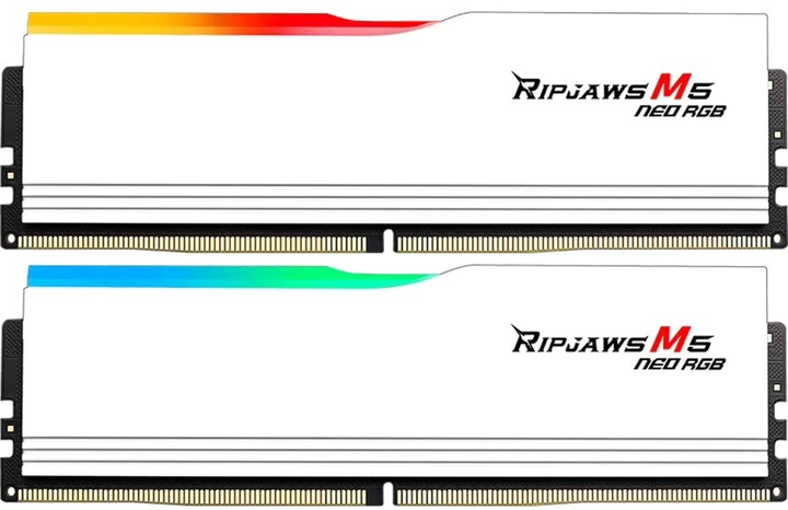 Pamięć RAM G.Skill DDR5-6000 65536MB PC5-48000 (Kit of 2x32768) Ripjaws M5 Neo RGB White (F5-6000J2836G32GX2-RM5NRW) - obraz 3