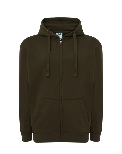 Толстовка с капюшоном и молнией JHK, унисекс, HOODED SWEATSHIRT, хаки, размер XXL - изображение 2