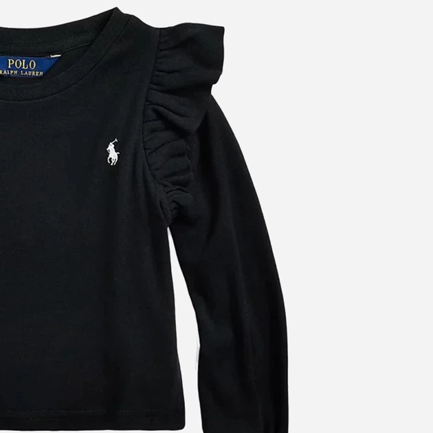 Детский лонгслив для девочки Ralph Lauren 741157255 116 см Черный (1159844620) - изображение 3