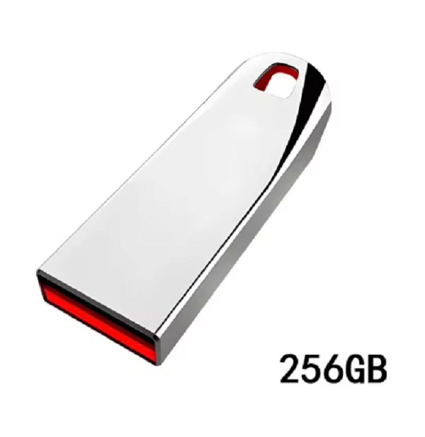 Флешка Seuno крас USB 3.0 256 ГБ — металлический накопитель с кольцом, серебристая (GS883) - Фото 1 Флешка Seuno крас USB 3.0 256 ГБ — металлический накопитель с кольцом, серебристая (GS883) - изображение 1