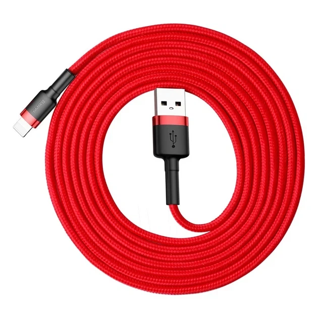 Кабель Baseus Cafule Lightning 1.5A (2m) Red - Фото 3 Кабель Baseus Cafule Lightning 1.5A (2m) Red - изображение 3