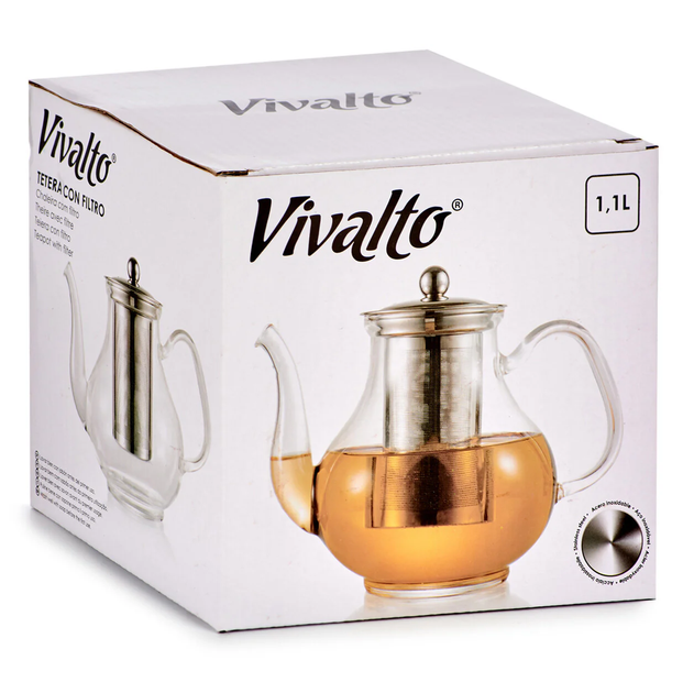 Заварник Vivalto Orbis з фільтром 1.1 л (8430852785121) - зображення 3