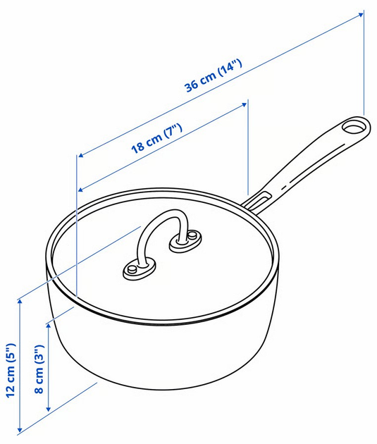 Ківш Ikea Finmat з кришкою 1.5 л (20517568230899) - зображення 7