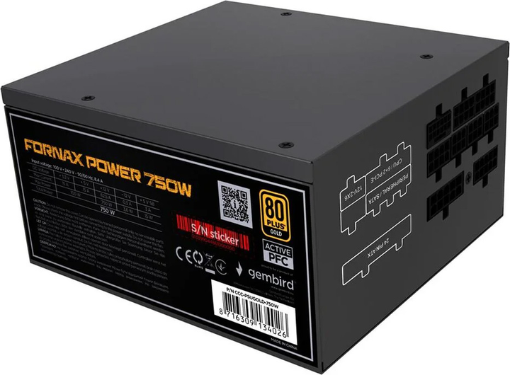 Zasilacz Gembird Fornax Power Gold 750W (CCC-PSUGOLD-750W) - obraz 2