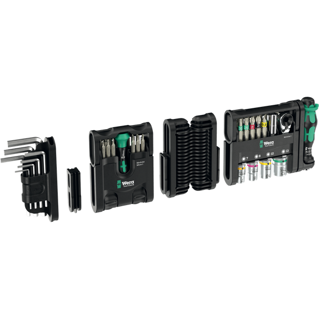 Набор бит и головок торцевых с трещеткой Wera Tool-Check Modular Set 1+набор шестигранников (50 предметов) (05049020001) - изображение 3