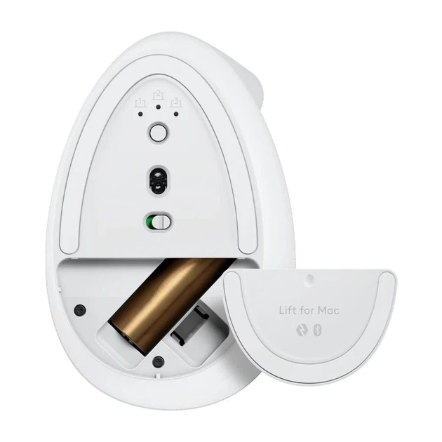 Бездротова миша Logitech Lift for Mac Vertical Ergonomic Mouse, 400-4000DPI, 1хАА, Off White (910-006477) - Фото 5 Бездротова миша Logitech Lift for Mac Vertical Ergonomic Mouse, 400-4000DPI, 1хАА, Off White (910-006477) - зображення 5