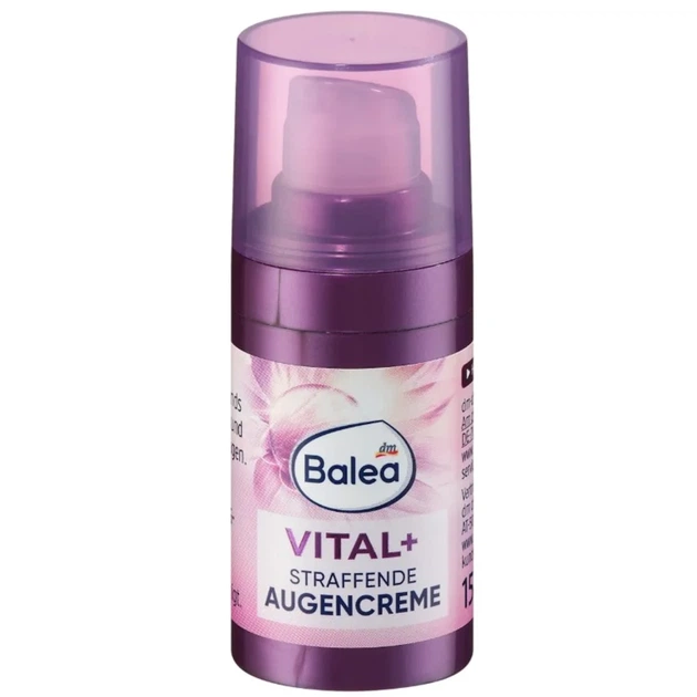 Укрепляющий антивозрастной крем для кожи вокруг глаз Balea Augencreme Vital+ straffend для зрелой кожи, 15 мл - Фото 1 Укрепляющий антивозрастной крем для кожи вокруг глаз Balea Augencreme Vital+ straffend для зрелой кожи, 15 мл - изображение 1