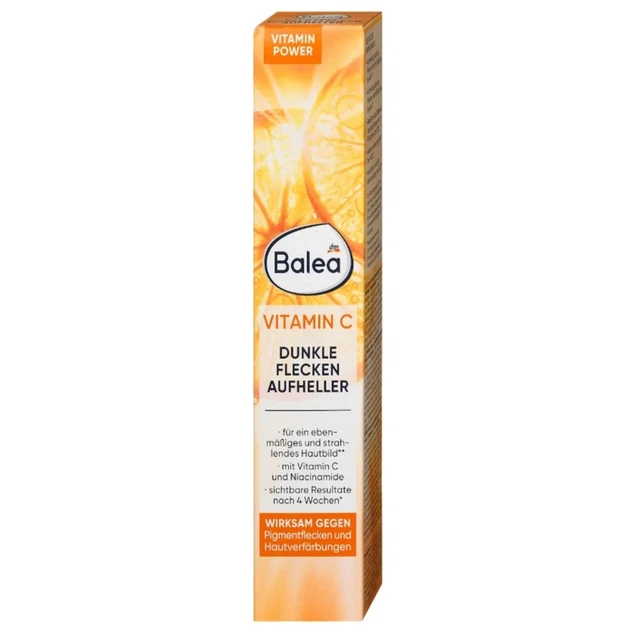 Крем для лица Balea Vitamin C Dunkle Flecken Aufheller против пигментных пятен с витамином C, 50 мл - Фото 3 Крем для лица Balea Vitamin C Dunkle Flecken Aufheller против пигментных пятен с витамином C, 50 мл - изображение 3