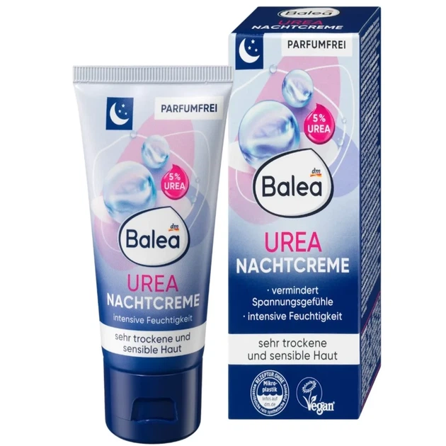 Ночной крем Balea Urea 5% для чувствительной кожи лица, 50 мл - Фото 2 Ночной крем Balea Urea 5% для чувствительной кожи лица, 50 мл - изображение 2