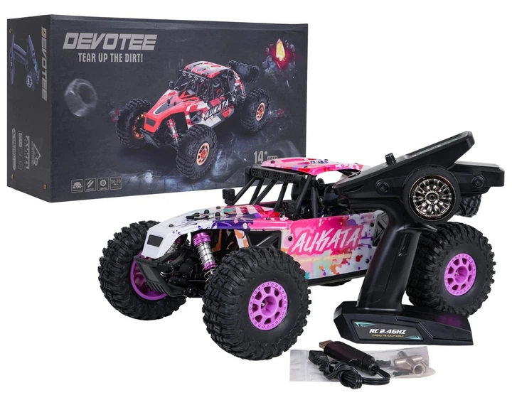 Samochód zdalnie sterowany R/C Crawler ALIKATA 1:12 Fioletowy (5903864970142) - obraz 1