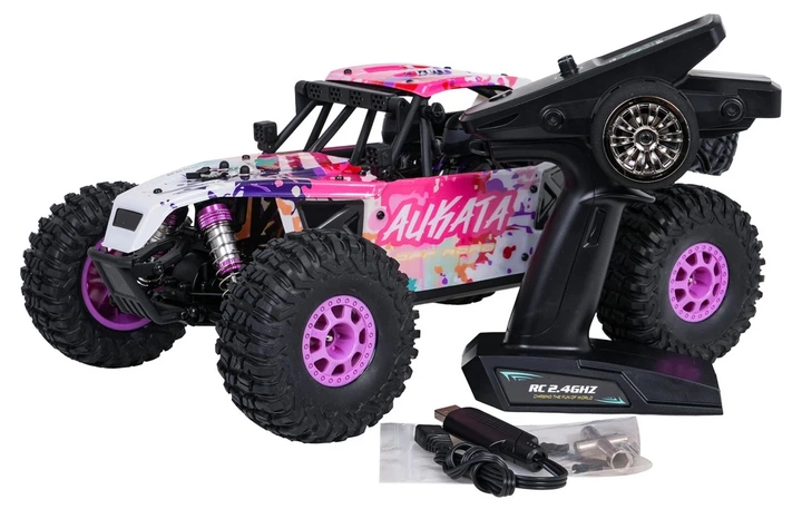 Samochód zdalnie sterowany R/C Crawler ALIKATA 1:12 Fioletowy (5903864970142) - obraz 4