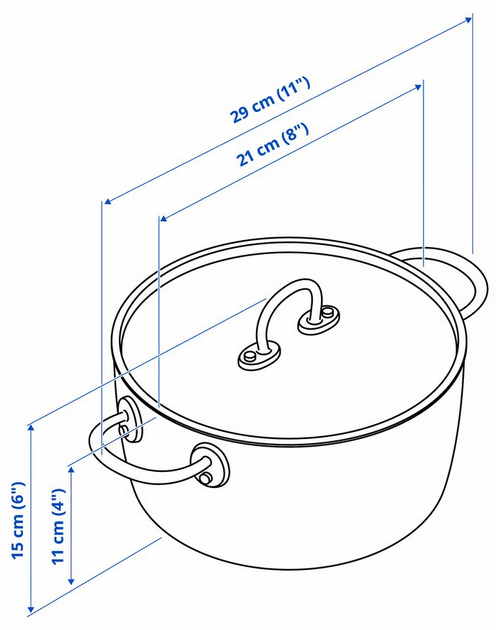Каструля Ikea Finmat з кришкою 3 л (40517572230899) - зображення 6