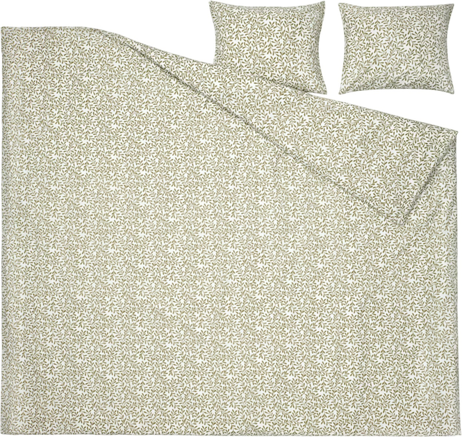 Komplet pościeli Ikea Sorgmantel 200 x 200 / 50 x 60 cm Biały/Zielony (205.494.75) - obraz 2