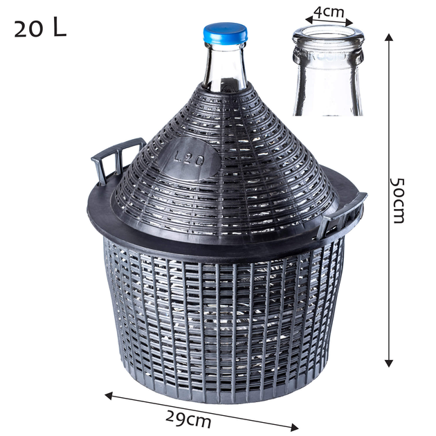 Gąsior na wino Kadax Alatri z wąskim otworem 20 l (5903699404928) - obraz 3