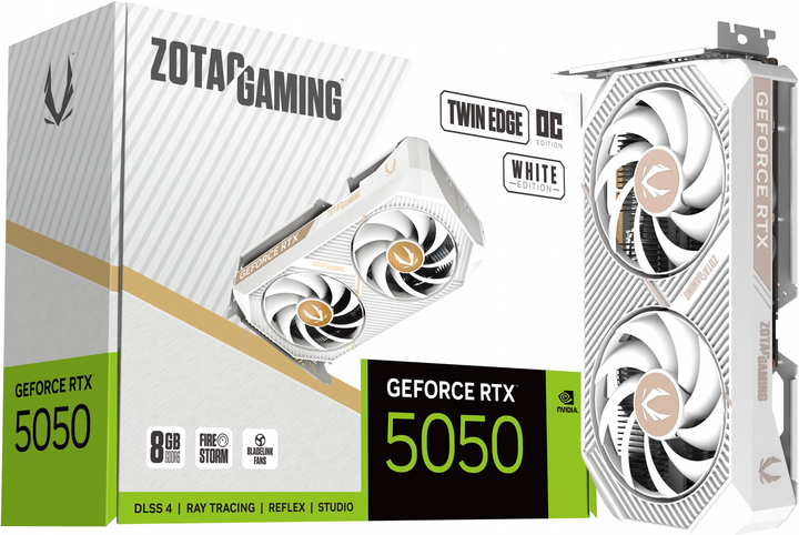 Karta graficzna Zotac PCI-Ex GeForce RTX 5050 GAMING Twin Edge OC White 8GB GDDR6 (128bit) (2602/20000) (HDMI, 3 x DisplayPort) (ZT-B50500Q-10M) - obraz 7