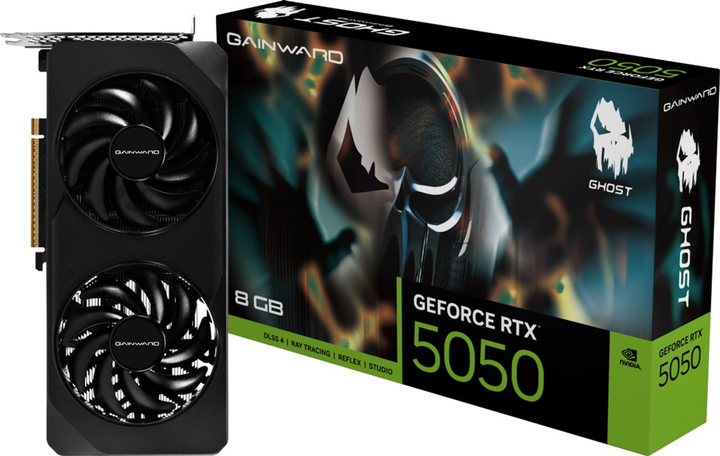 Karta graficzna Gainward PCI-Ex GeForce RTX 5050 Ghost 8GB GDDR6 (128bit) (2572/20000) (HDMI, 3 x DisplayPort) (NE65050019P1-GB2070B) - obraz 10