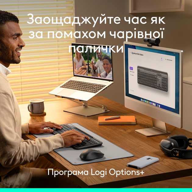 Клавиатура беспроводная Logitech Slim Solar+ Bluetooth Graphite (920-013764) - изображение 9