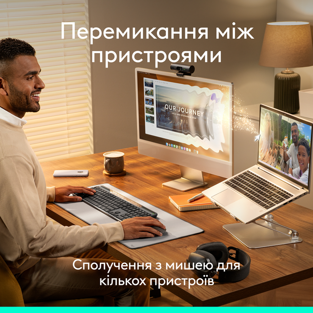 Клавиатура беспроводная Logitech Slim Solar+ Bluetooth Graphite (920-013764) - изображение 11