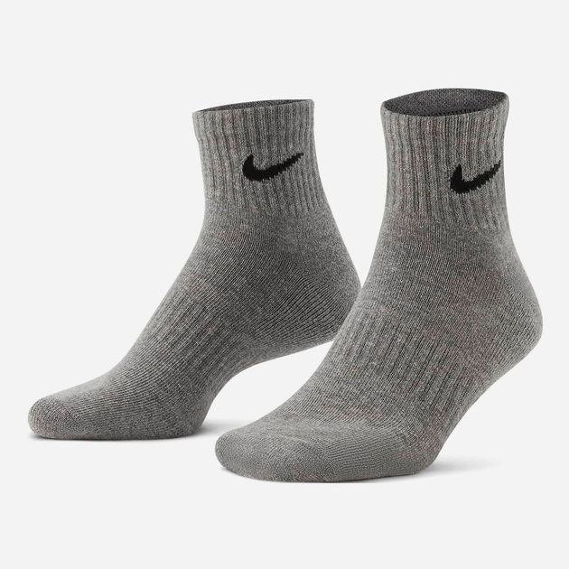 Набір підліткових шкарпеток бавовняних 3 пари для хлопчика Nike U Nk Everyday Csh Ankl 3Pr 132 SX7667-964 34-38 (S) Чорний/Сірий/Білий (194955549209) - зображення 5