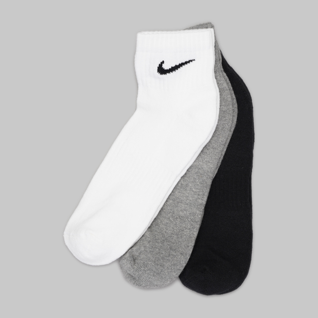 Набір підліткових шкарпеток бавовняних 3 пари для хлопчика Nike U Nk Everyday Csh Ankl 3Pr 132 SX7667-964 34-38 (S) Чорний/Сірий/Білий (194955549209) - зображення 7