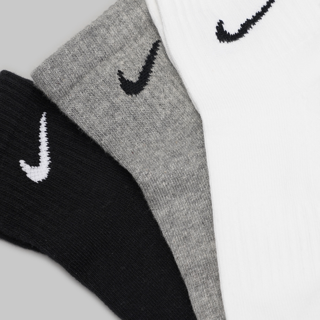 Набір підліткових шкарпеток бавовняних 3 пари для хлопчика Nike U Nk Everyday Csh Ankl 3Pr 132 SX7667-964 34-38 (S) Чорний/Сірий/Білий (194955549209) - зображення 8