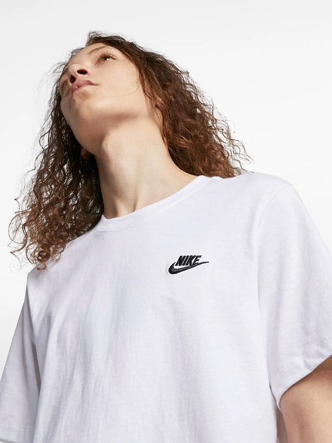 Футболка бавовняна довга чоловіча Nike M Nsw Club Tee AR4997-101 XL Біла (191888618392) - зображення 4