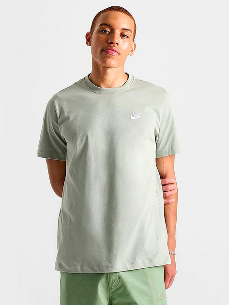 Koszulka męska bawełniana długa Nike M Nsw Club Tee AR4997-371 M Oliwkowa (197597617541) - obraz 4