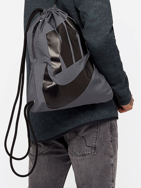 Plecak sportowy materialowy Nike Heritage Gymsack BA5351-009 Ciemnoszary (91201623839) - obraz 5