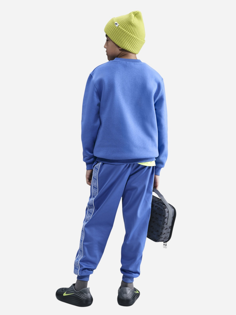 Bluza bez kaptura młodzieżowa chłopięca Nike K Nsw Club Flc Crew Ls Hbr FD2992-411 146-156 cm (L) Niebieska (198481994045) - obraz 4