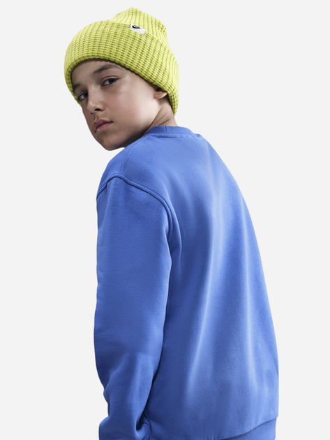 Bluza bez kaptura chłopięca Nike K Nsw Club Flc Crew Ls Hbr FD2992-411 122-128 cm (XS) Niebieska (198481986019) - obraz 5
