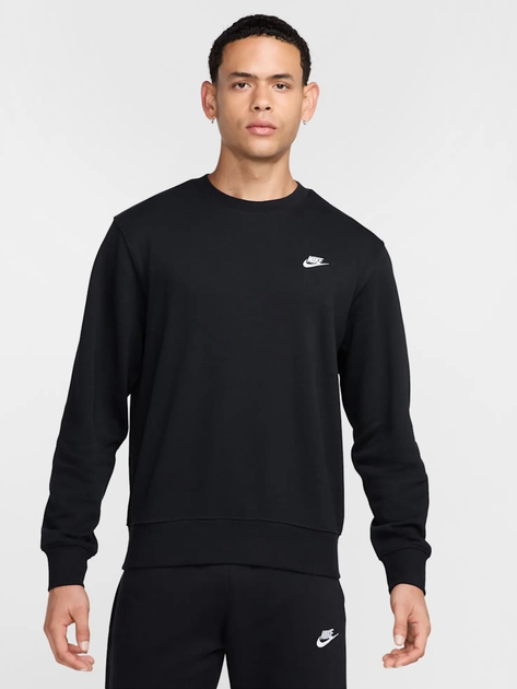Bluza bez kaptura męska Nike M Nk Club Ft Crew FN3888-010 S Czarna (197593349934) - obraz 1