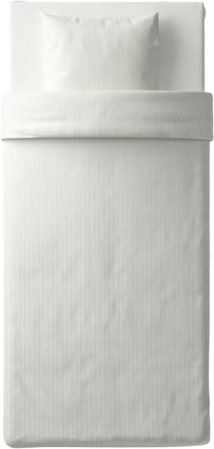 Komplet pościeli Ikea Nattjasmin 150 x 200 / 50 x 60 cm Biały (003.371.77) - obraz 2