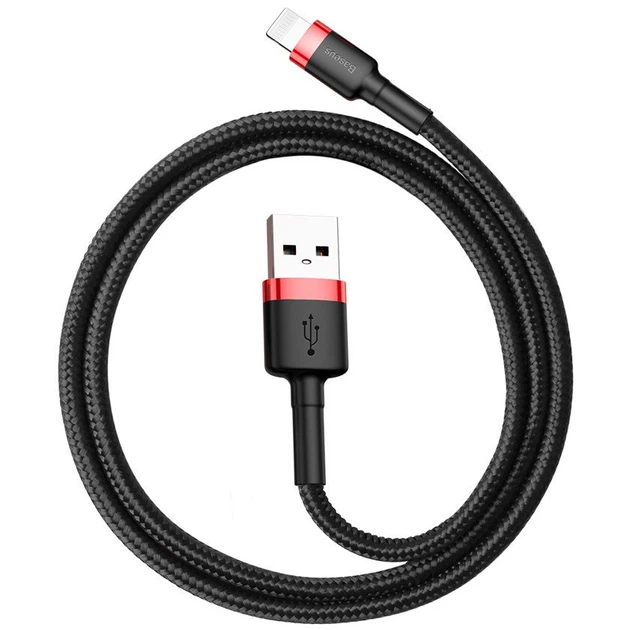 Кабель для заряджання айфона Baseus Lightning USB 2.4 A 1m - Фото 1 Кабель для заряджання айфона Baseus Lightning USB 2.4 A 1m - зображення 1